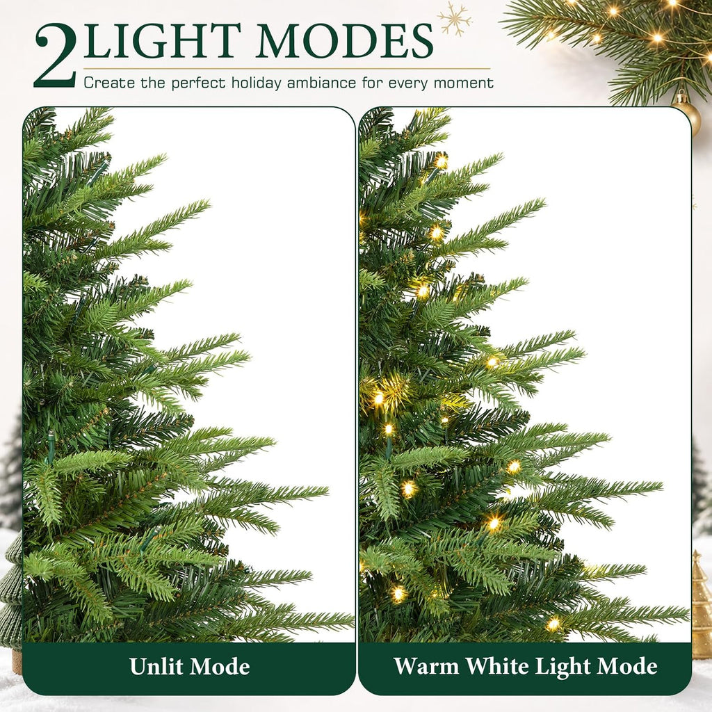 3ft Prelit Artificial Mini Christmas Tree for Tabletop Desk Decor