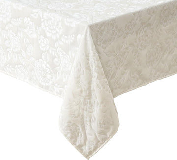 Annaleigh Tablecloth Jacquard Fabric, Wrinkle Resistant for Dining, Holiday, Party, Wedding or Banqu