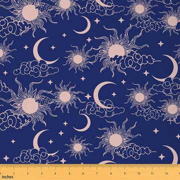Boho Moon Sun Fabric by The Yard Soft 5 Yards
