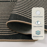 Enfys Modern Rainbow Hallway Runner Rug, 2x6 Washable Easy Jute Rugs for Entryway Kitchen Farmhouse 