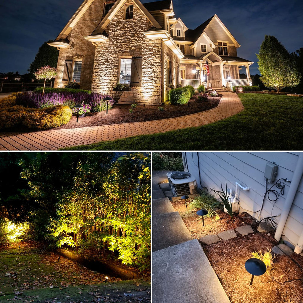 LED Low Voltage Landscape Lighting Kit with Transformer, 10 PCS