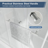 Frameless Double Sliding Shower Doors, 55-60" W x 76" H Shower Glass Door
