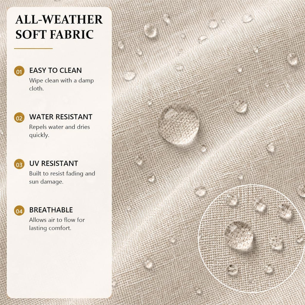 14 Piece Patio Cushion Covers Replacement, Waterproof Outdoor Furniture Covers with Reinforced Zippers and Non-Slip