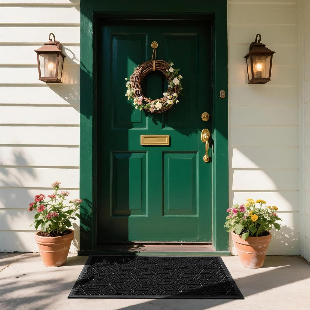 Large Door Mat 36x24, All-Weather Waterproof Outdoor Mats for Front Door, Non Slip Rubber Doormat Proch Outside