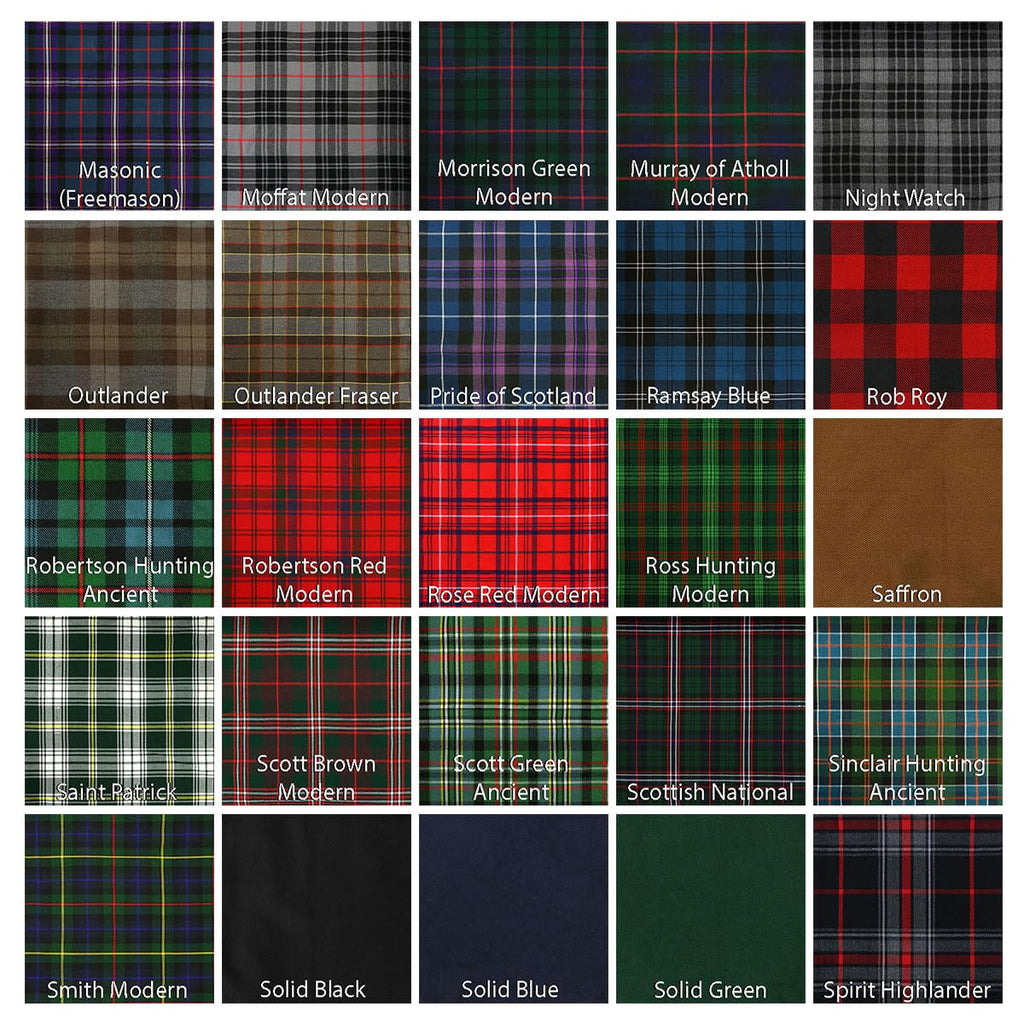 Homespun Wool Blend Plaid Tartan Fabric by The Yard (Colquhoun Ancient)