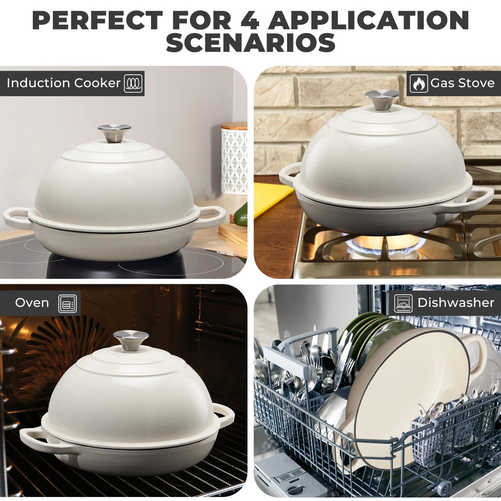 Enameled Cast Iron Bread Oven for Sourdough