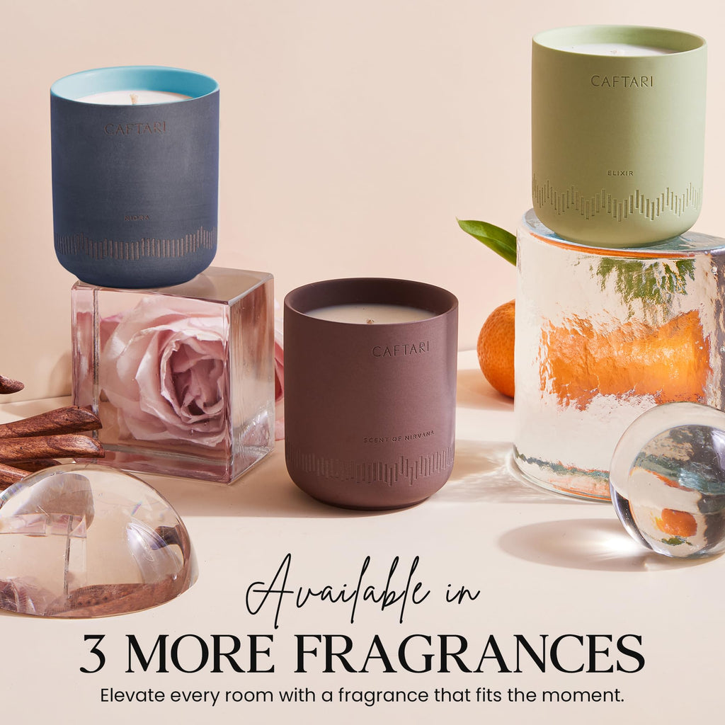 Luxury Aromatherapy Candle | Rose & Sandalwood Scented | 60 Hour Burn | Clean Coconut Soy Wax | Vegan, Gift-Ready