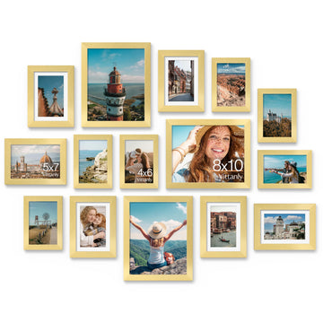 15 Pack Picture Frames Collage Wall Decor, Wall/Tabletop Display