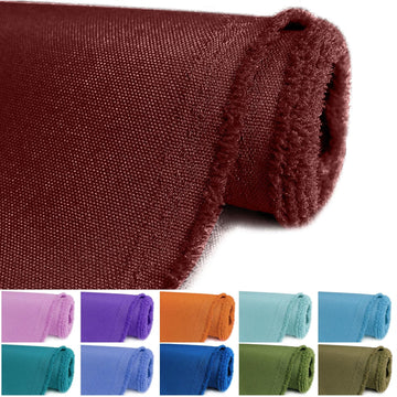 Waterproof Upholstery Canvas Fabric by the Yard, 5 YDS Burgundy