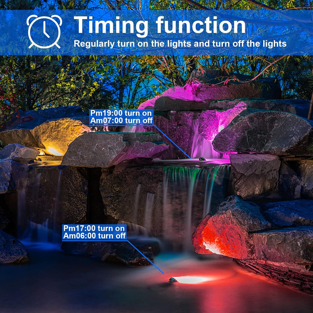 RGB Outdoor LED Flood Light 50W Color Changing Floodlights Spotlights Landscape Lighting Fixture Waterproof