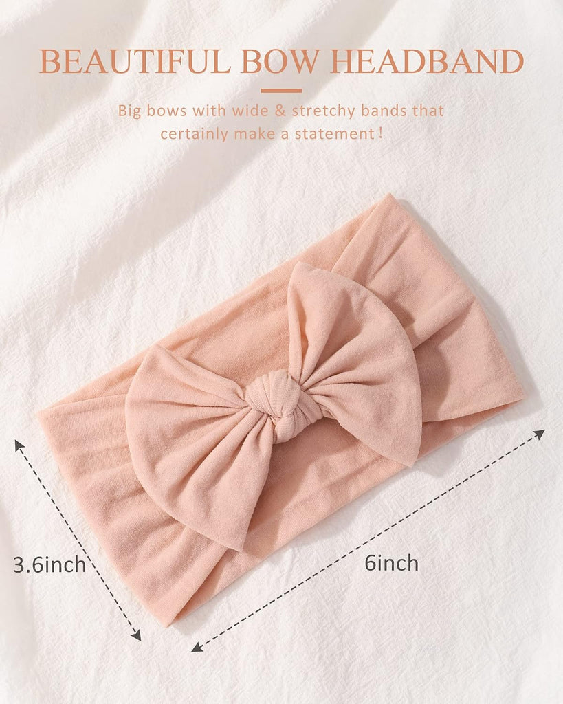 20pcs Baby Nylon Headbands With Bow Elastic Hairband