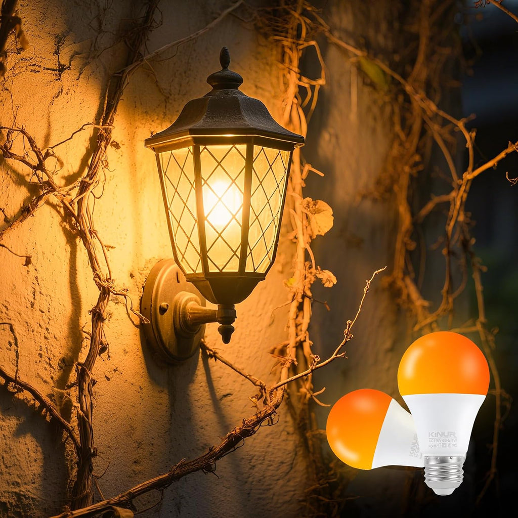 Amber Sleep Light Bulb, 1800K Blue Light Blocking, 9W E26 A19 Warm Night Light, Baby Nursery, Healthy Sleep Therapy