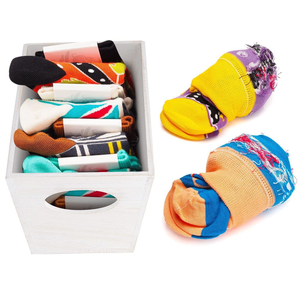Lost Socks Basket Sign Laundry Room Farmhouse Storage, White