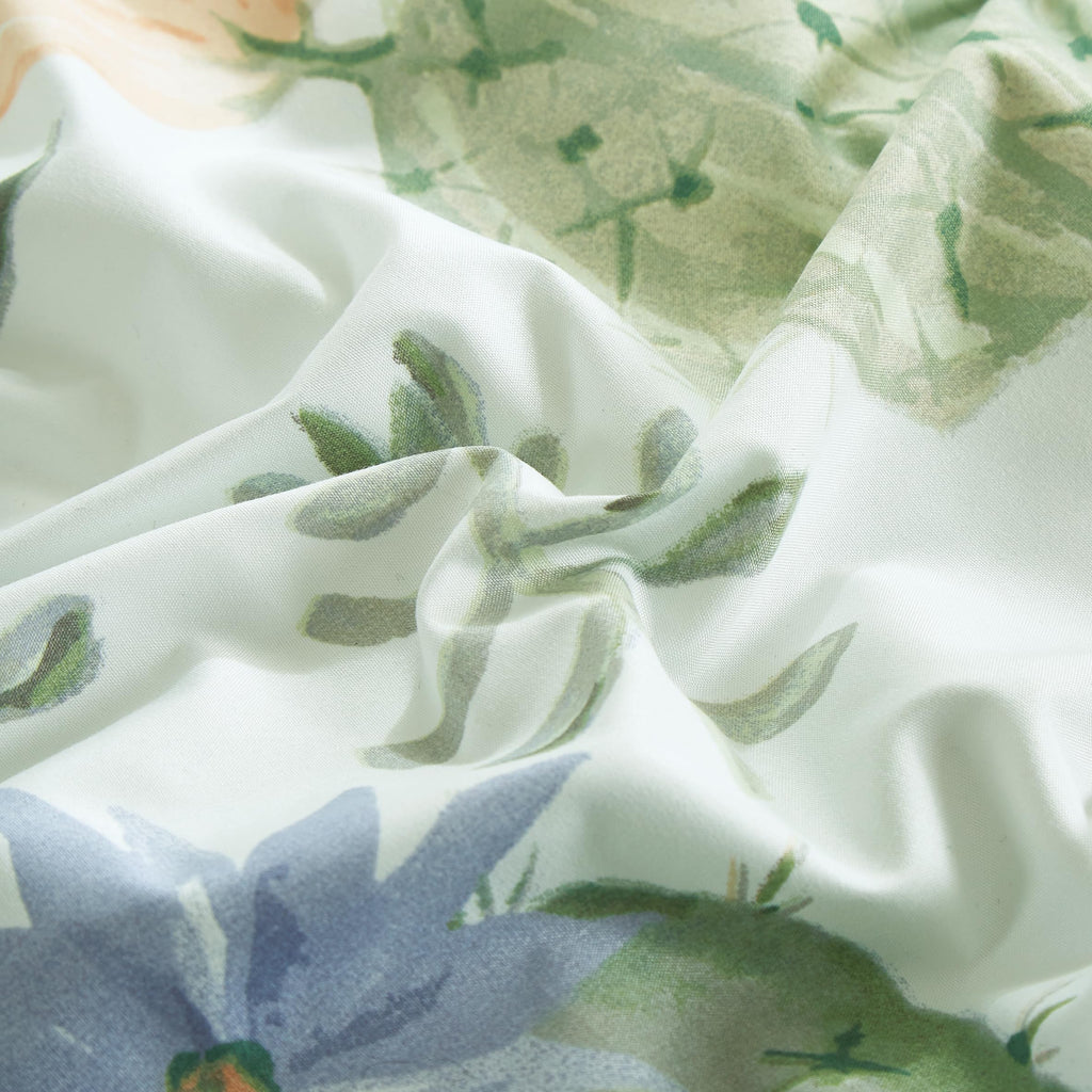 Gregory 7-Piece Serene Lodge Bed in a Bag Comforter Set - Green Blue Cactus Succulent Plant Printed Microfiber