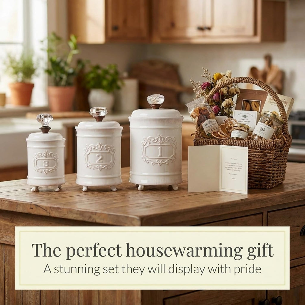 Kitchen Canister (), White - Set of 3