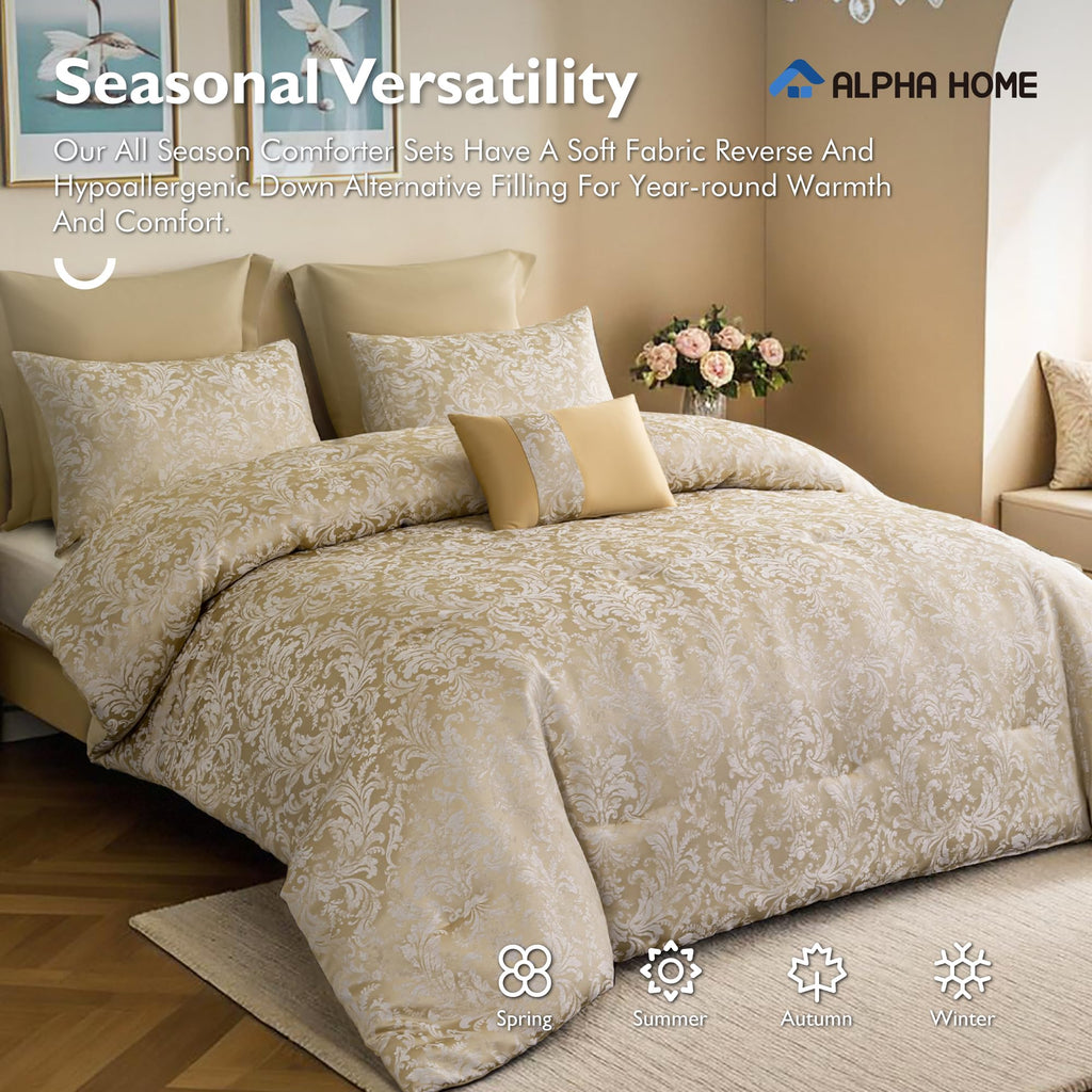 Jacquard King Size Comforter Set Bedding Set OEKO-TEX Certified