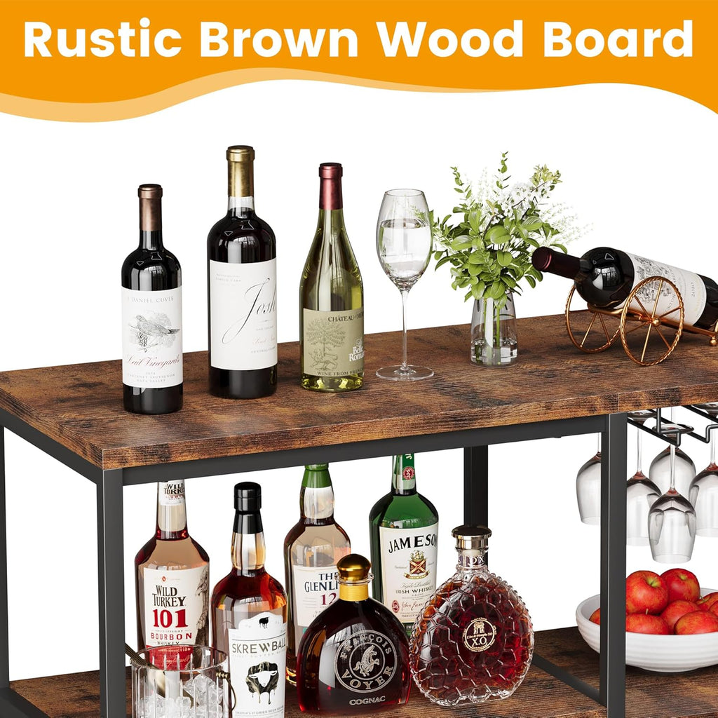 Bar Cabinet with Wine Rack, Liquor Cabinet , Wine Bar with Storage, Home Bar Furniture , Buffet Cabinet & Sideboard