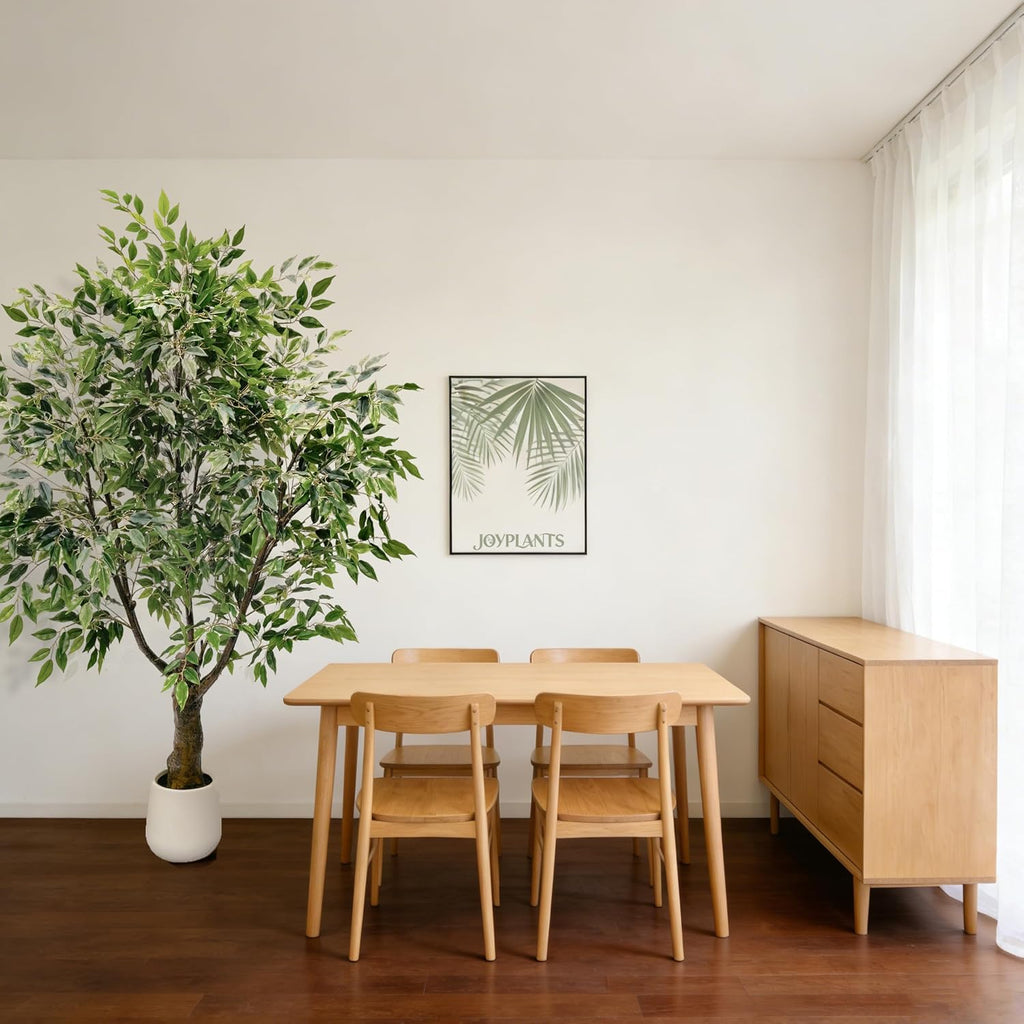 Ficus Tree Artificial 6FT Fake House Plants with White Pot