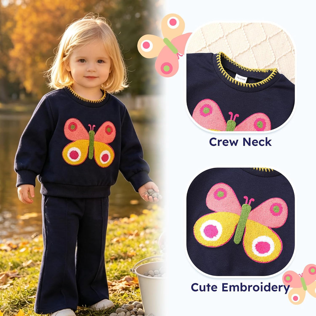 Toddler Girl Fall Clothes Baby Sweatsuit Long Sleeve pants set