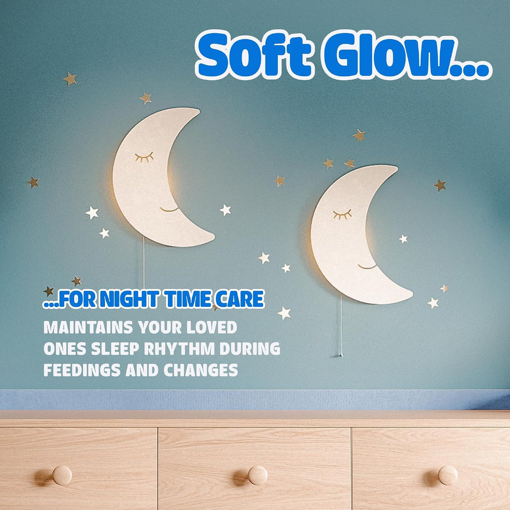Moon Light - Floating Moon Wall Lamp | Baby Nursery Moon Night Light