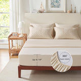 Queen Comforter Set 7 Pieces, Beige Bed in a Bag Queen, Tufted Boho Bedding Set with 1 Comforter, 2 Pillow Shams