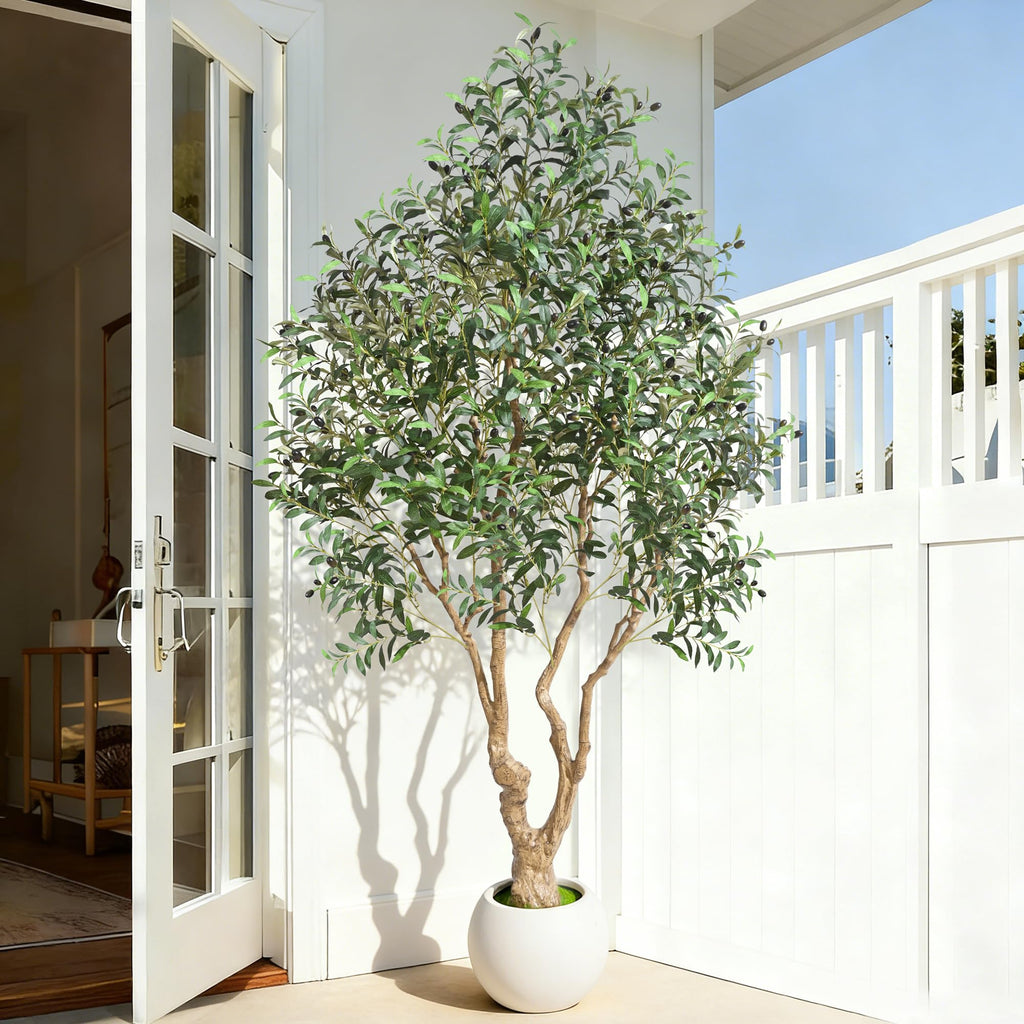 7 FT Faux Olive Tree, Realistic Tall Olive Trees Artificial Indoor