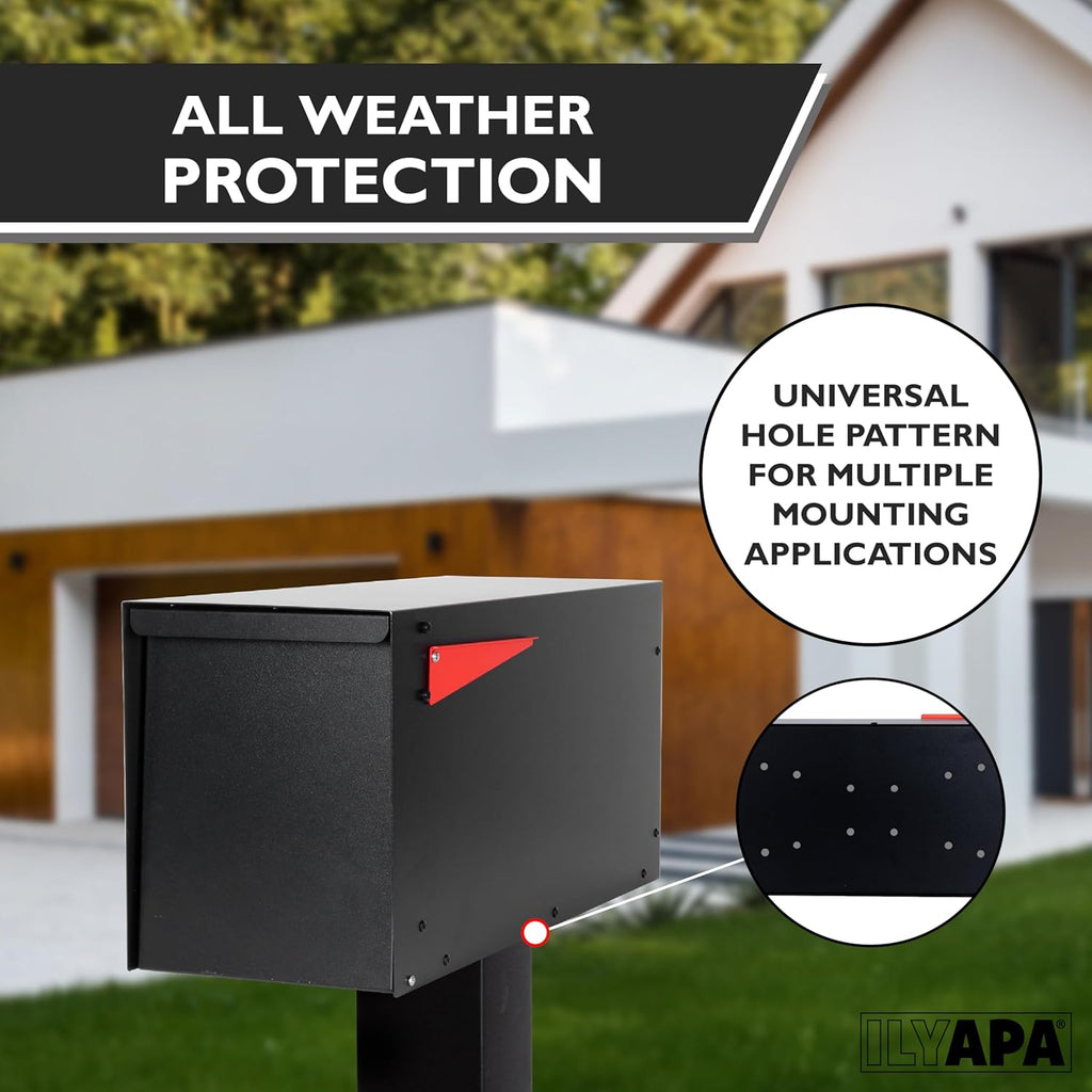 Keyed Single Mailbox Locking Mailbox with Lock and Key Modern Mailboxes Post Mount – Casa ...