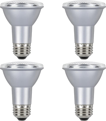 PAR20 LED Bulbs 7W, 50W Equivalent, 3000K, Dimmable, 4-Pack