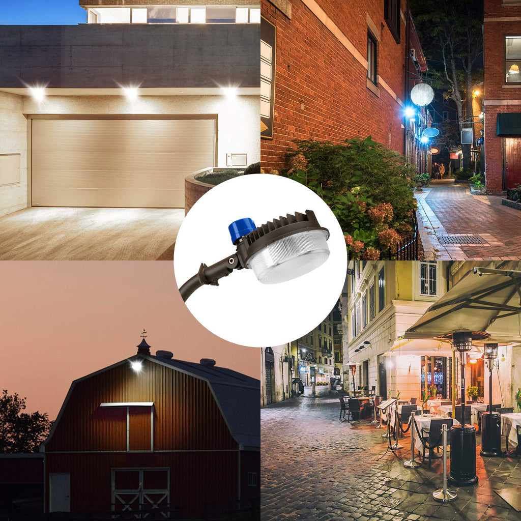 2 Pack 120W LED Barn Light Dusk to Dawn Outdoor Security Flood Light