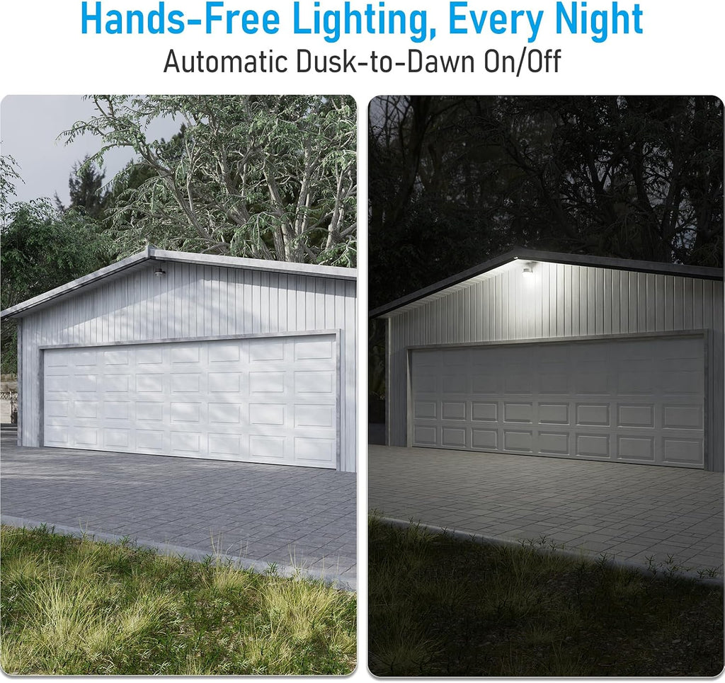 LED Barn Light Dusk to Dawn Area Lights Aluminum 5000K Bronze | Outdoor Security Flood Lighting with Photocell, ETL &