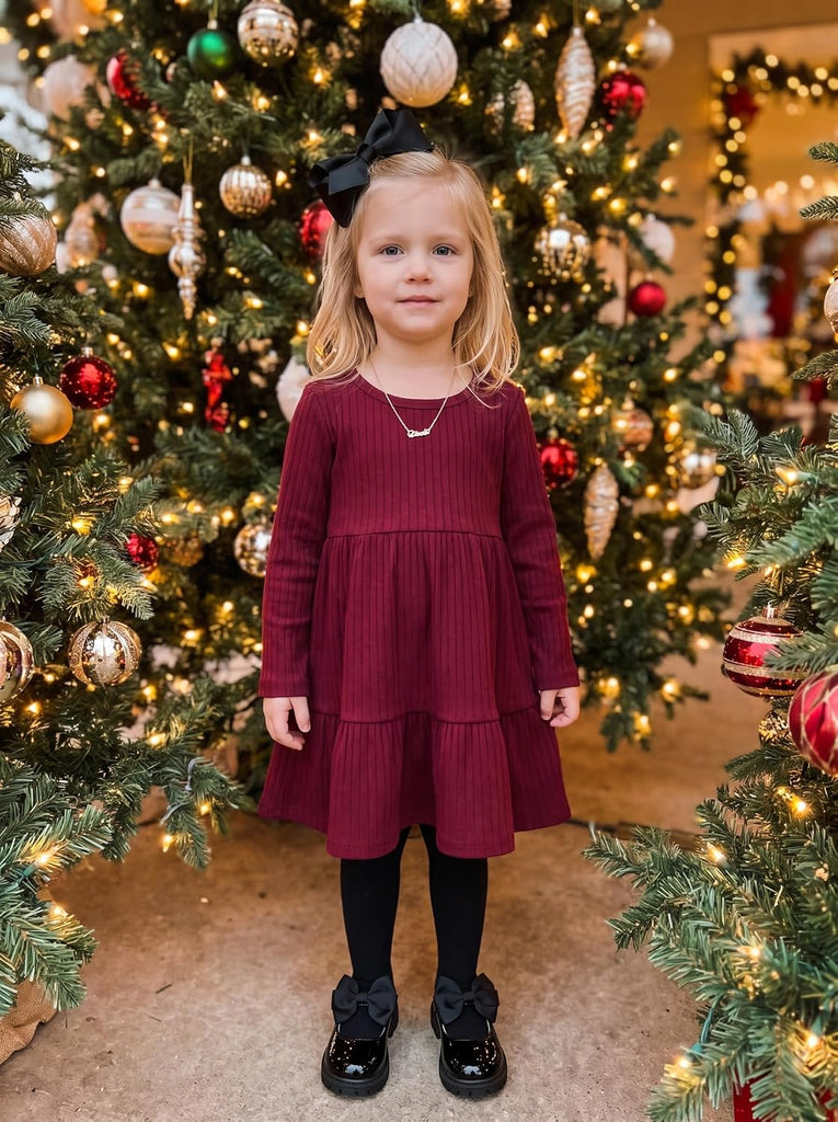 Toddler Baby Girls Knit Sweater Dress Fall Winter Dresses 18M