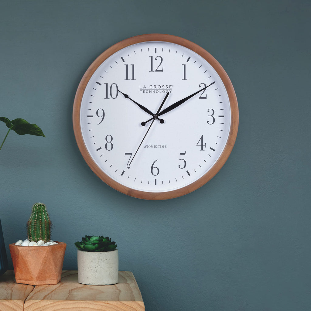 Inspired Nelson Style Atomic Analog Wall Clock, Wood, 12.80" (404-50447)