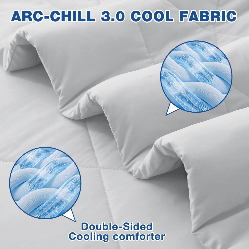 Cooling Blanket for Hot Sleepers, Cooling Comforter King Size, Breathable Lightweight Double-Sided Summer Blanket