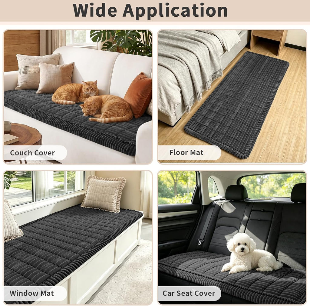 Non-Slip Flannel Couch Cover for Dogs Sofa Protector for Pets