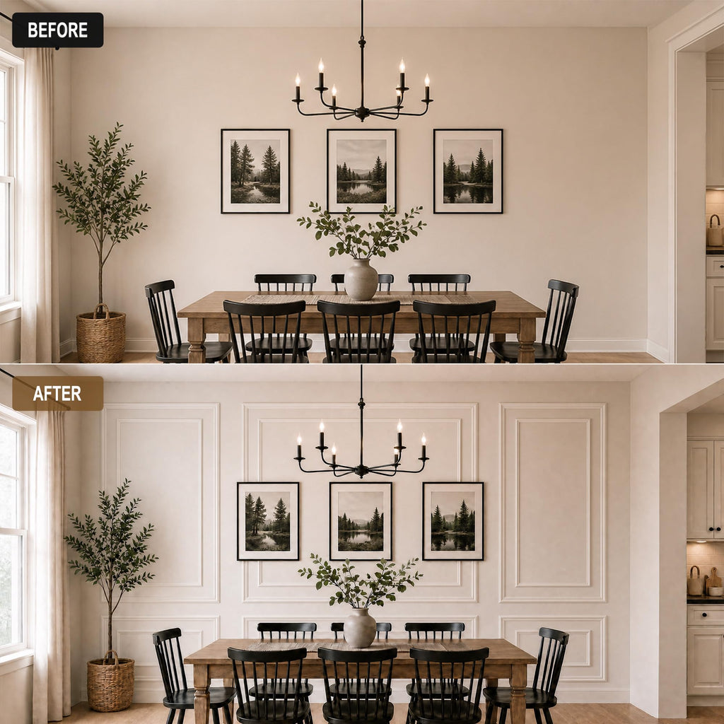 Pre Cut Wall Molding Kit for Accent, 6 Set Bilinear Frame