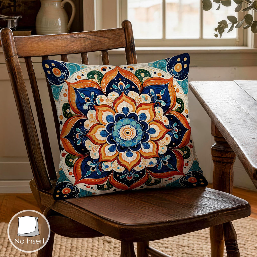 Boho Mandala Decorative Throw Pillow Covers 18 x 18 Inch Set of 4