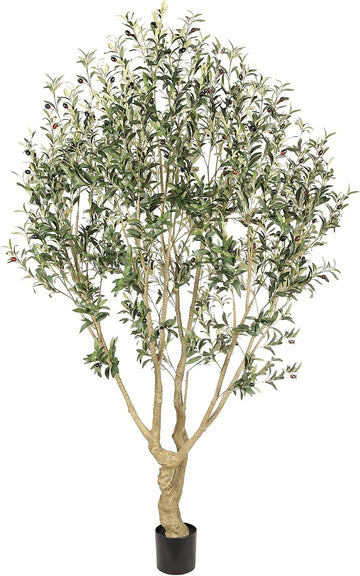 Large Faux Olive Tree 7ft with Thick Trunk & Realistic Leaves
