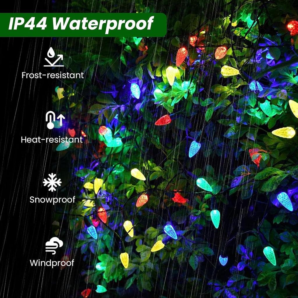 Commercial 300FT C9 Christmas Light Sockets Set Spool, Green Wire