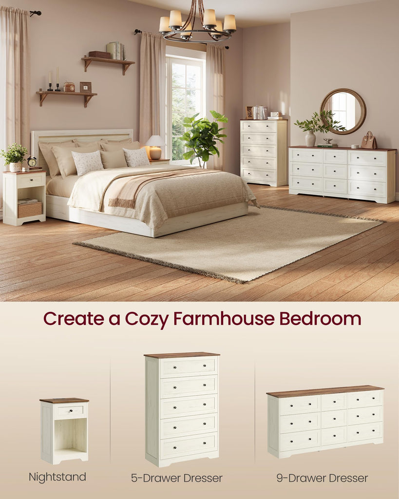 5-Drawer, Chest of Drawers, 31.5 x 15.7 x 47.4 in