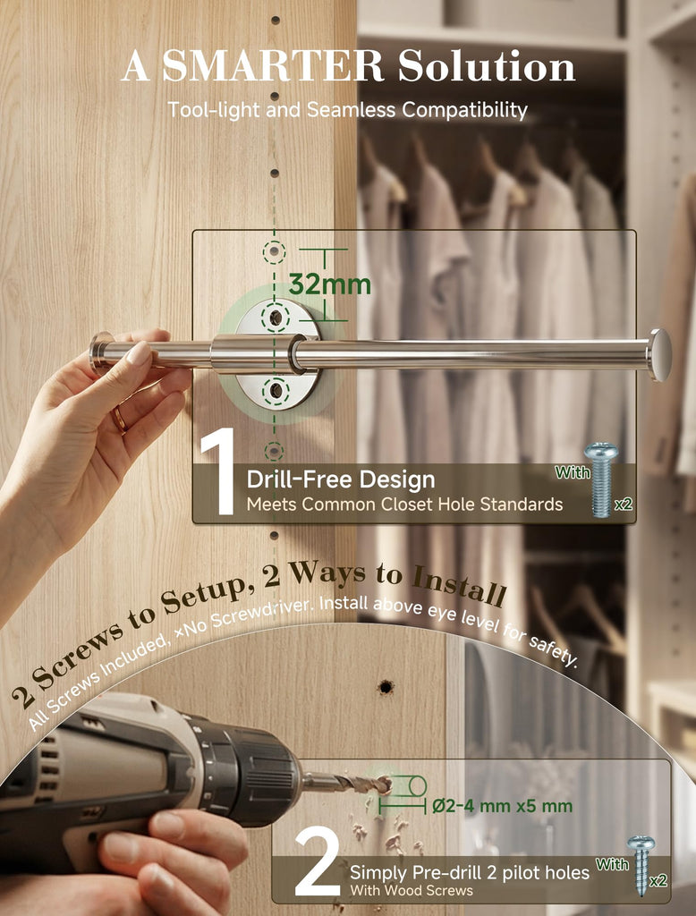 Valet Rod for Closet Pull out