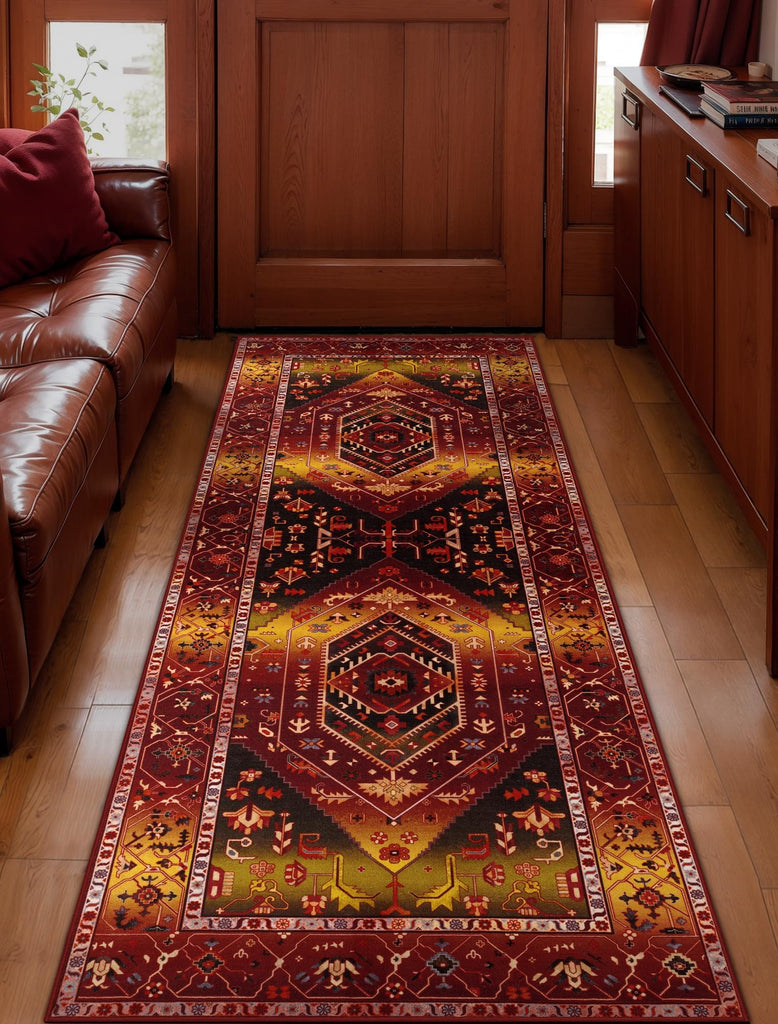 2x5 Washable Non Slip Boho Runner Rug