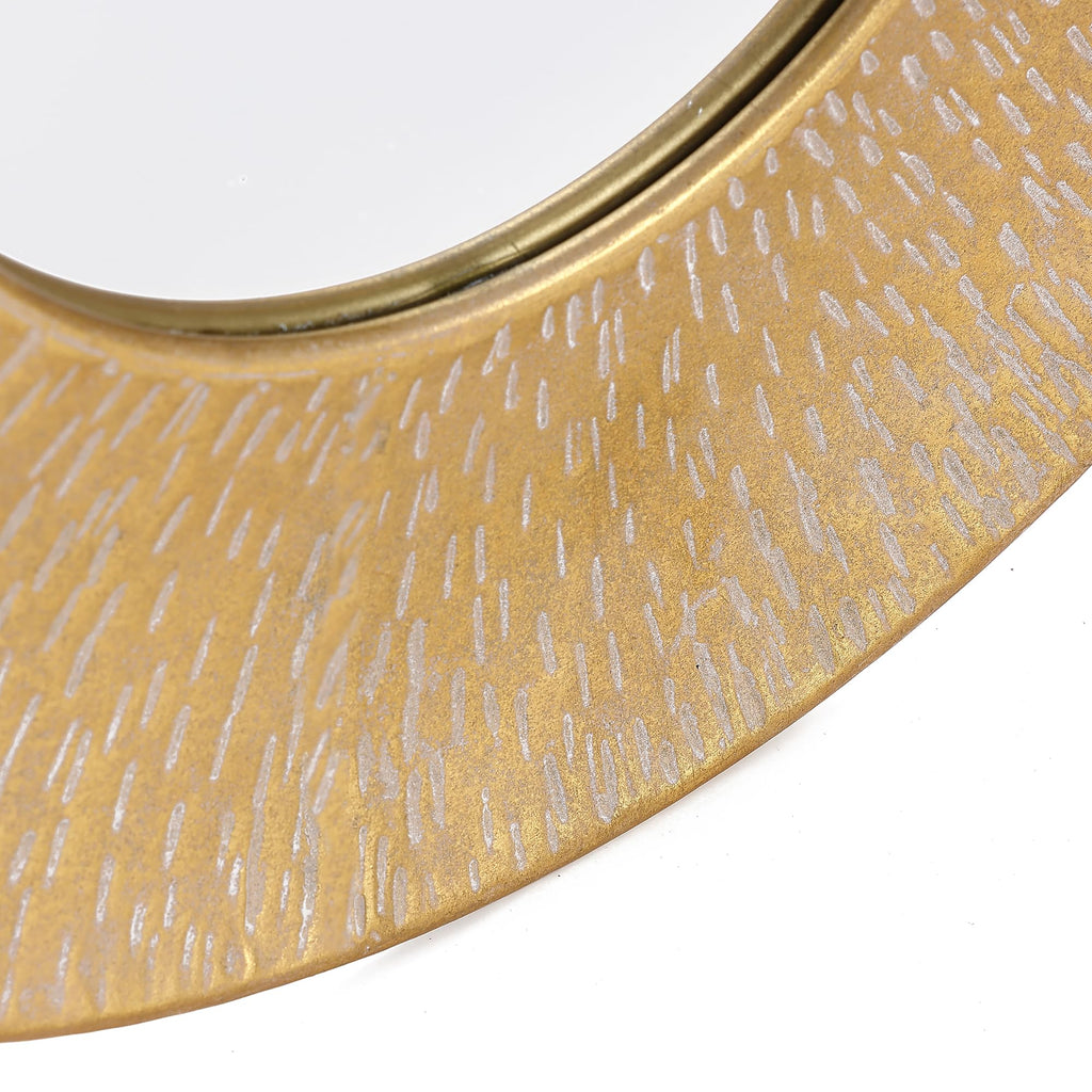 Set of 3 Sunburst Gold Mirrors for Wall Decor
