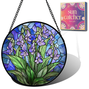 Purple Iris Flower Acrylic Suncatcher Sun Catchers Indoor Window Gifts 12"