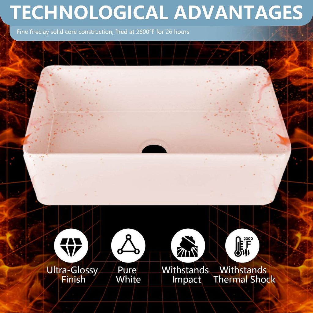 Farmhouse Kitchen Sink 33 Inch White Undermount Kitchen Sink | Apron-Front Large Deep Single Bowl with Bottom Grid &