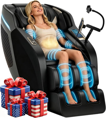 4D Massage Chair Full Body, Zero Gravity Recliner with AI Body Scan & SL Track, Air Compression, Heat Therapy, Foot