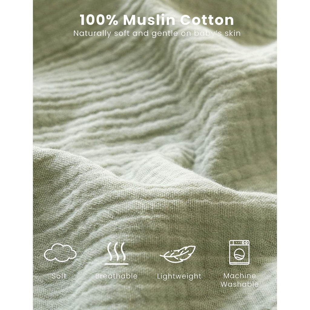 Muslin Baby Sleep Sack, 0.8 TOG Baby Wearable Blanket
