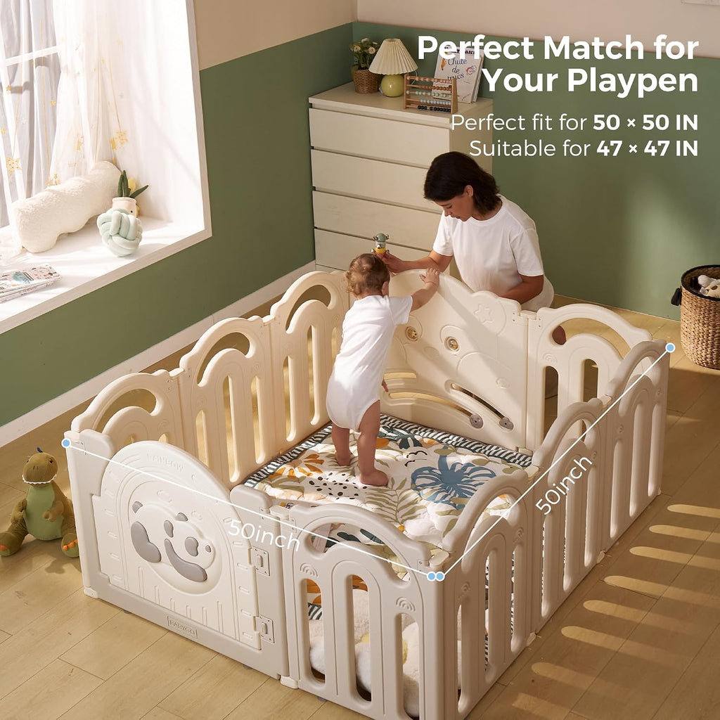 Baby Play Mat for Floor, 50"x50" Thickened Playpen Mat