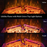 36'' Electric Fireplace Inserts, Recessed & Built in Wall Electric Fireplace Heater with Fire Crackling Sound