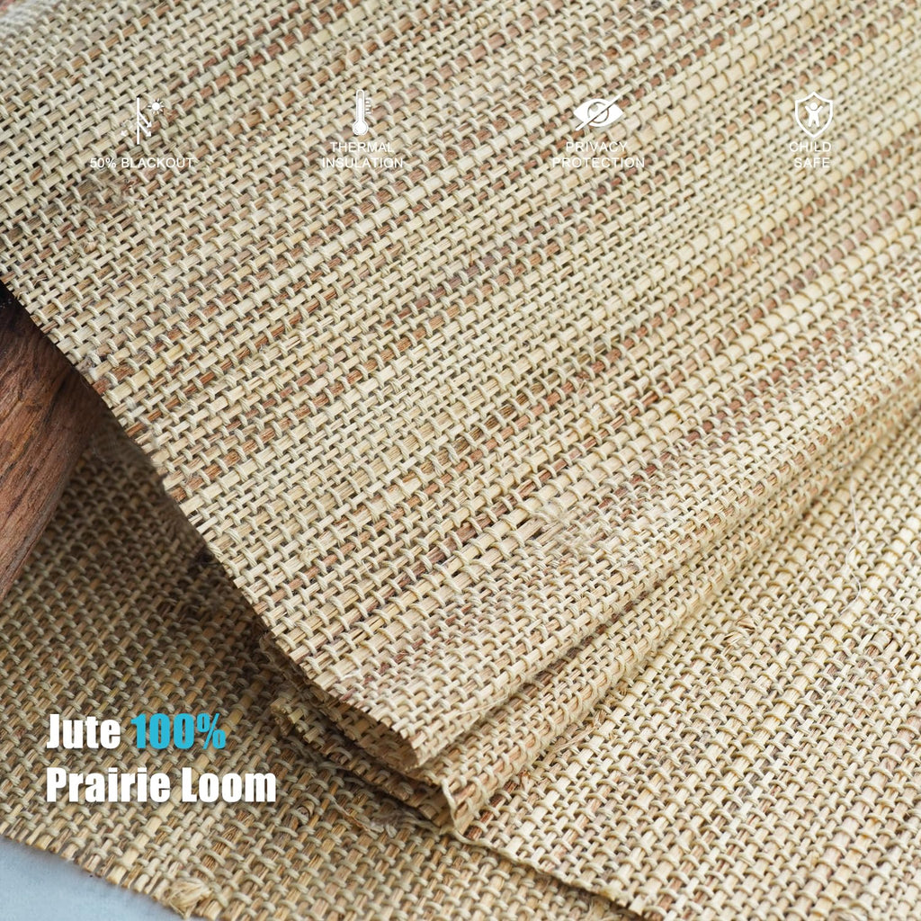 Motorized Bamboo Roman Blinds with Remote, Woven Roman Shades Compatible with Alexa Google Home, Automatic Bamboo