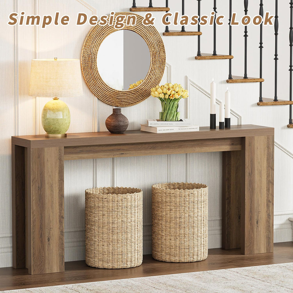 70.9" Long Console Table, Farmhouse Entryway Table, Fulton Pine